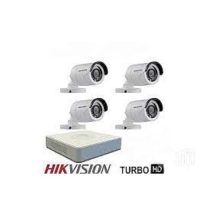 Hikvision 4 BULLET CCTV Camera Full Kit 1.3MP (with 500GB HDD+50M)