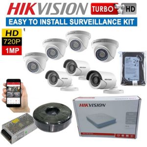 Hikvision 7 HD CCTV Complete Kit (Night Vision +Motion Detection