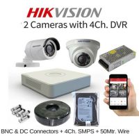 Hikvision 2 CCTV Cameras Complete System Package With 500GB Harddisk