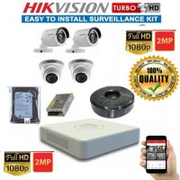 Hikvision 4 Channel 1080P Full HD 2MP CCTV Cameras Complete System Kit