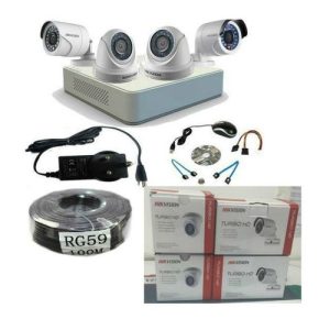 Hikvision 4 CCTV CAMERA FULL Kit (50m+ Motion +Night Vision)