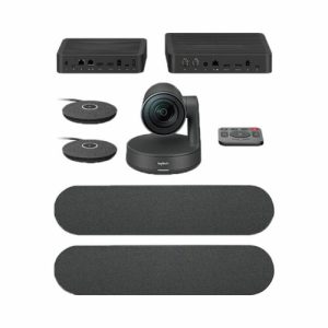 Logitech Rally Plus UHD 4K Conference Camera System With Dual-Speakers And Mic Pods Set