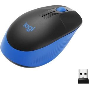 Logitech M190 Wireless Mouse Full Size Comfort Curve Design 1000Dpi Blue